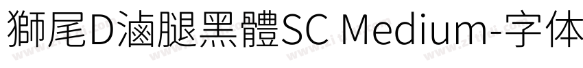 獅尾D滷腿黑體SC Medium字体转换